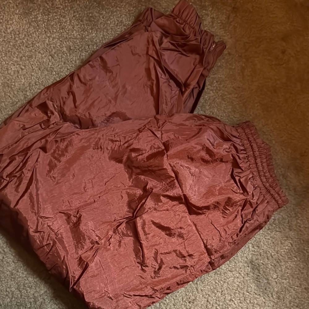 Rust Nylon Jogger Pants